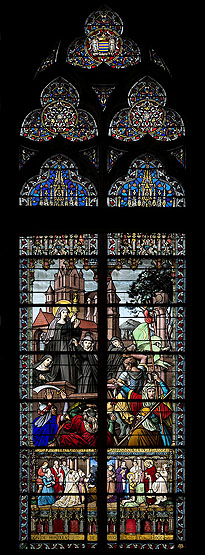 Ensemble de 13 verrières - Chapelle Sainte-Marie-de-la-Famille (Clinique Blomet, Filles de Saint-Paul-de-Chartres, anciennement Sœurs de la Sainte-Famille)