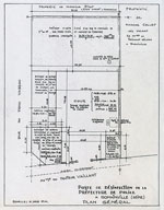 Plan général du poste de désinfection de la préfecture de police, avenue du Docteur Vaillant et chemin du Trou Vassou. (AD Seine-Saint-Denis)