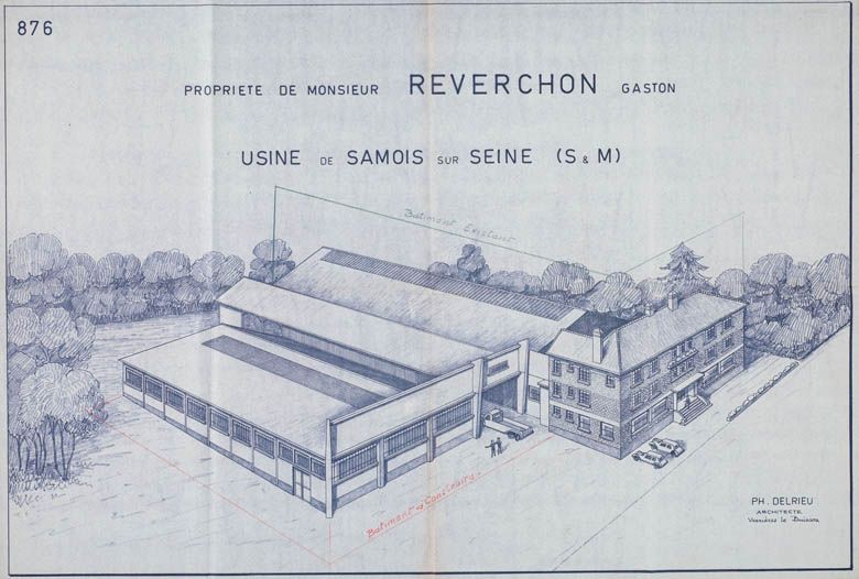 Samois-sur-Seine - usine de construction mécanique (usine d'auto-tamponneuses et de manèges) Reverchon