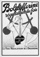 Publicité ""Boldoflorine régulateur du foie"".