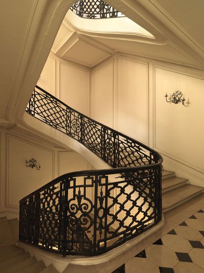 rampe d'appui, escalier privé de l'hôtel du garde meuble, actuellement Etat-Major de la Marine nationale