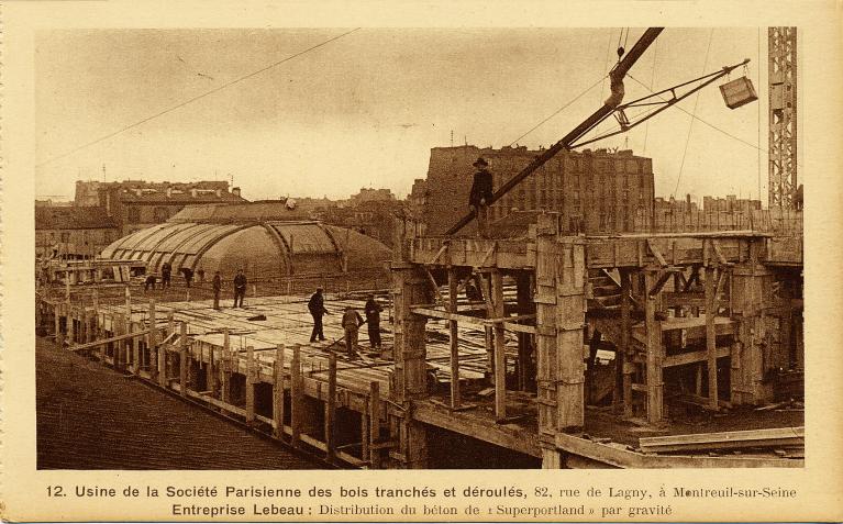 Scierie Cavillet, puis usine de bois de placage Société parisienne de bois tranché et déroulé, puis Société parisienne de tranchage et déroulage, puis société Maréchaux, puis entrepôt commercial (détruit après inventaire)