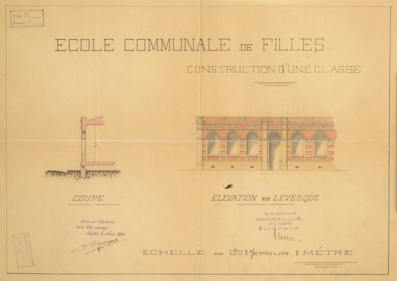 Ecole primaire de garçon puis de filles, actuellement école élémentaire Marie-Curie