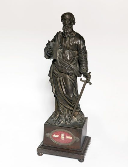 Paire de statuettes-reliquaires de saint Pierre et saint Paul