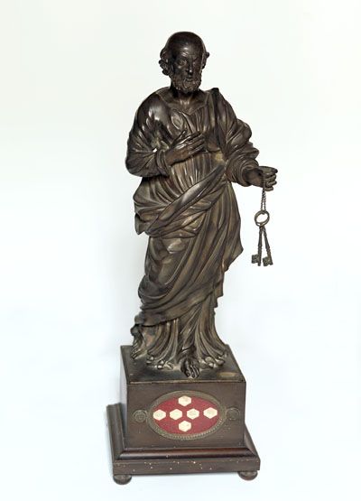 Paire de statuettes-reliquaires de saint Pierre et saint Paul