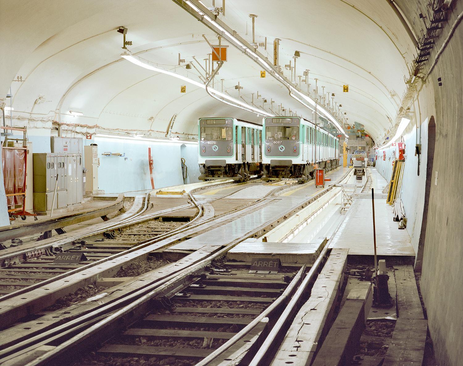 Atelier de réparation du matériel roulant de la ligne 11 de la Compagnie du chemin de fer métropolitain de Paris, puis de la RATP