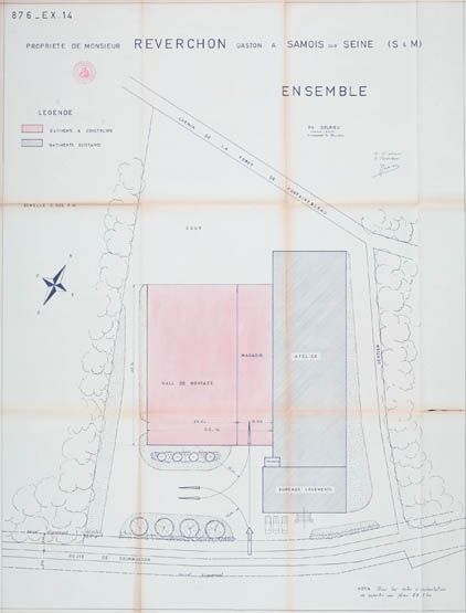 Samois-sur-Seine - usine de construction mécanique (usine d'auto-tamponneuses et de manèges) Reverchon