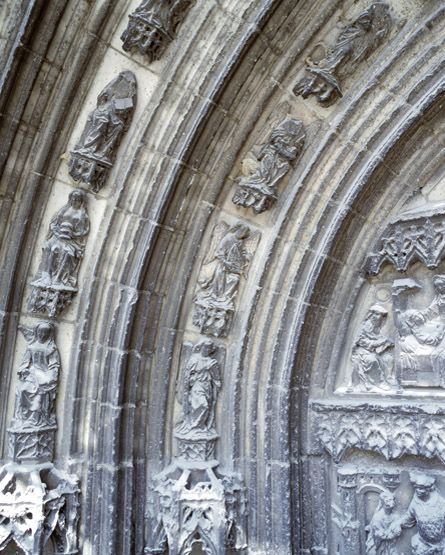 portail de gauche de la façade occidentale : vie de saint Jean-Baptiste