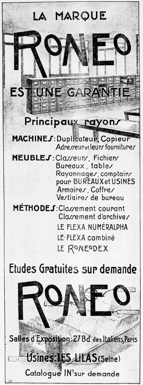 Usine de meubles de la Compagnie du Ronéo, actuellement immeuble de bureaux