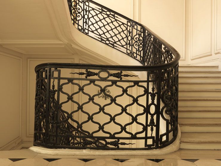 rampe d'appui, escalier privé de l'hôtel du garde meuble, actuellement Etat-Major de la Marine nationale