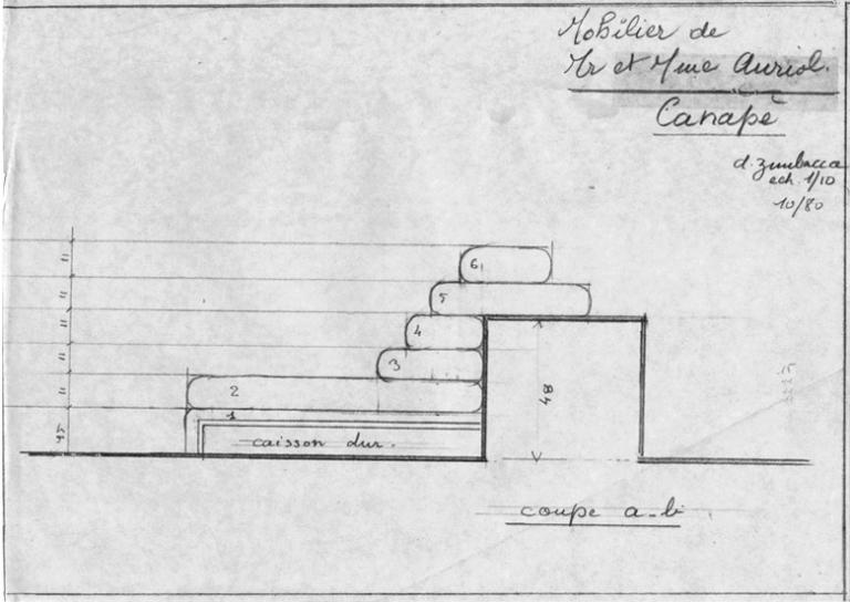 Mobilier de la maison Auriol Dominique Zimbacca, Gabaston (Pyrénées-Atlantiques)