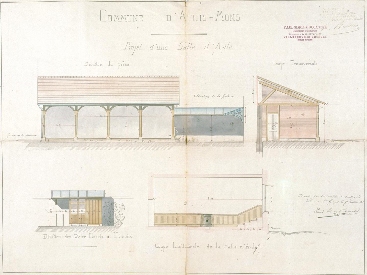 mairie-école, dite école du Centre ou école Pasteur, actuellement maison de Banlieue et de l'Architecture