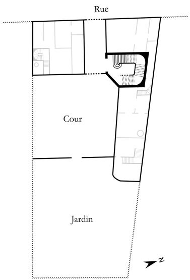 rampe d'appui, escalier de l' hôtel de Le Maistre puis de Ségur (non étudié)